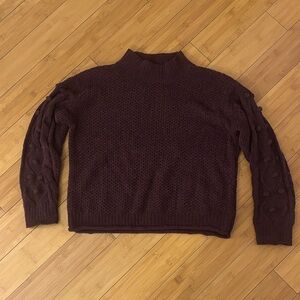 Moral Fiber Deep Burgundy Cowl Sweater